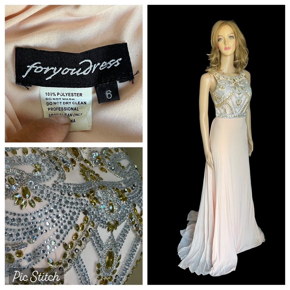 Foryoudress peach Sequin maxi
Dress size 6
